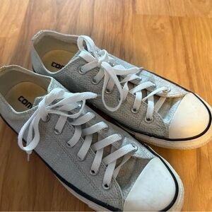 Converse Kids Shimmering Silver Sneakers